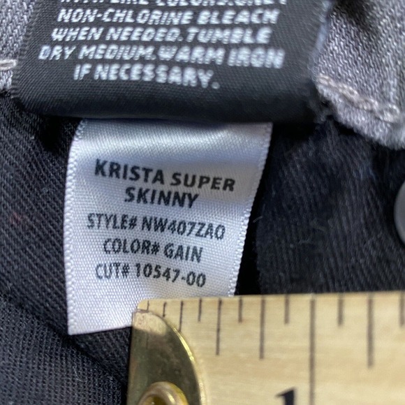 Hudson Womens Krista Super Skinny Jeans Size‎ 28 Grey Stretch Low Rise - Picture 7 of 8